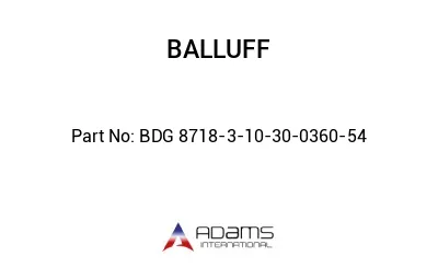 BDG 8718-3-10-30-0360-54									