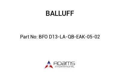 BFO D13-LA-QB-EAK-05-02									